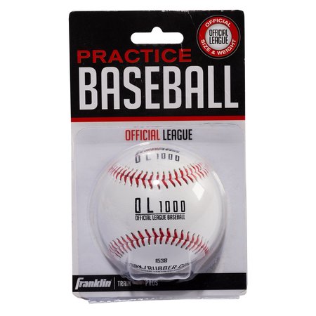 FRANKLIN SPORTS Official League White Cork/Rubber Baseball 9 in. 1532